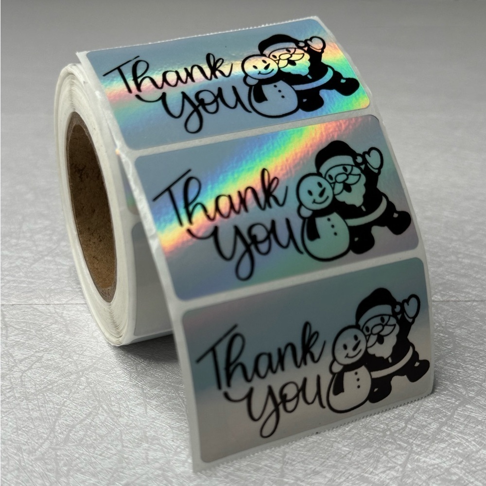 100 Thank You Christmas Stickers, Envelope Seals, Labels, Tags, Stamps,2x1 new - Picture 7 of 10